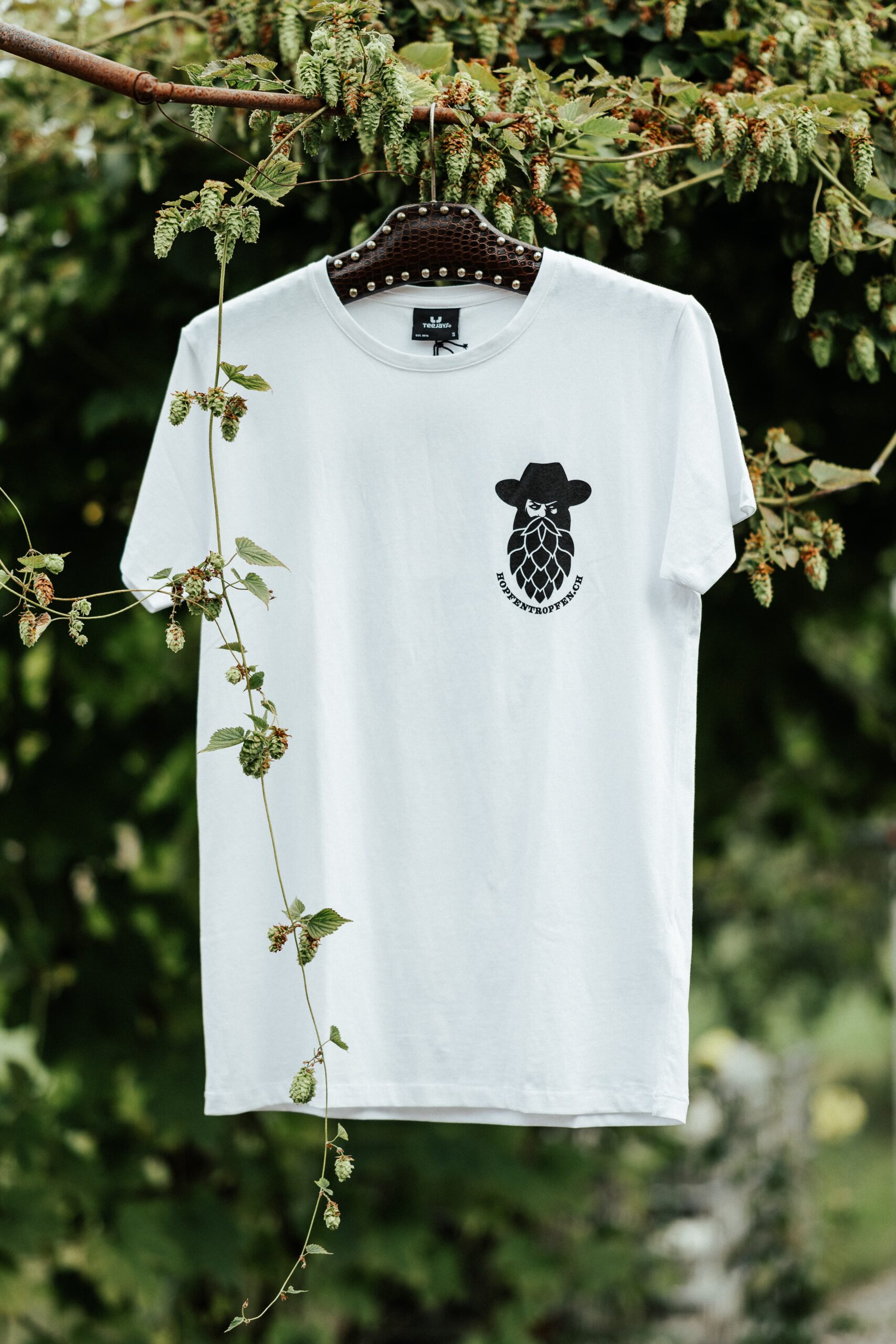 Hopfentropfen T-Shirt weiss